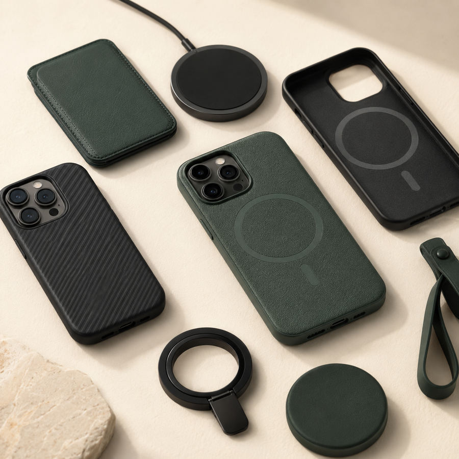 Premium phone accessory product scene