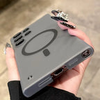 Ultra Thin Borderless magnetic Case for Samsung Galaxy S23 S22 S25 S26 Ultra S26 Plus Transparent Matte S24 Ultra PC Cover