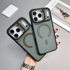 Luxury Matte Transparent For Magsafe Kickstand Stand Phone Case For iPhone 17 16 15 14 Plus 13 12 11 Pro Max Air Magnetic Cover