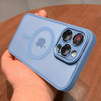 Magnetic Luxury Lens Protector Matte Translucent Case For iPhone 17 16 15 14 13 12 11 Pro Max For Magsafe Wireless Charger Cover