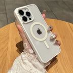 Matte Natural Titanium magnetic charging phone case for iPhone 16 15 14 13 12 11 Pro Max Plus Mini magsafe shockproof hard cover
