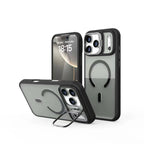 Luxury Matte Transparent For Magsafe Kickstand Stand Phone Case For iPhone 17 16 15 14 Plus 13 12 11 Pro Max Air Magnetic Cover