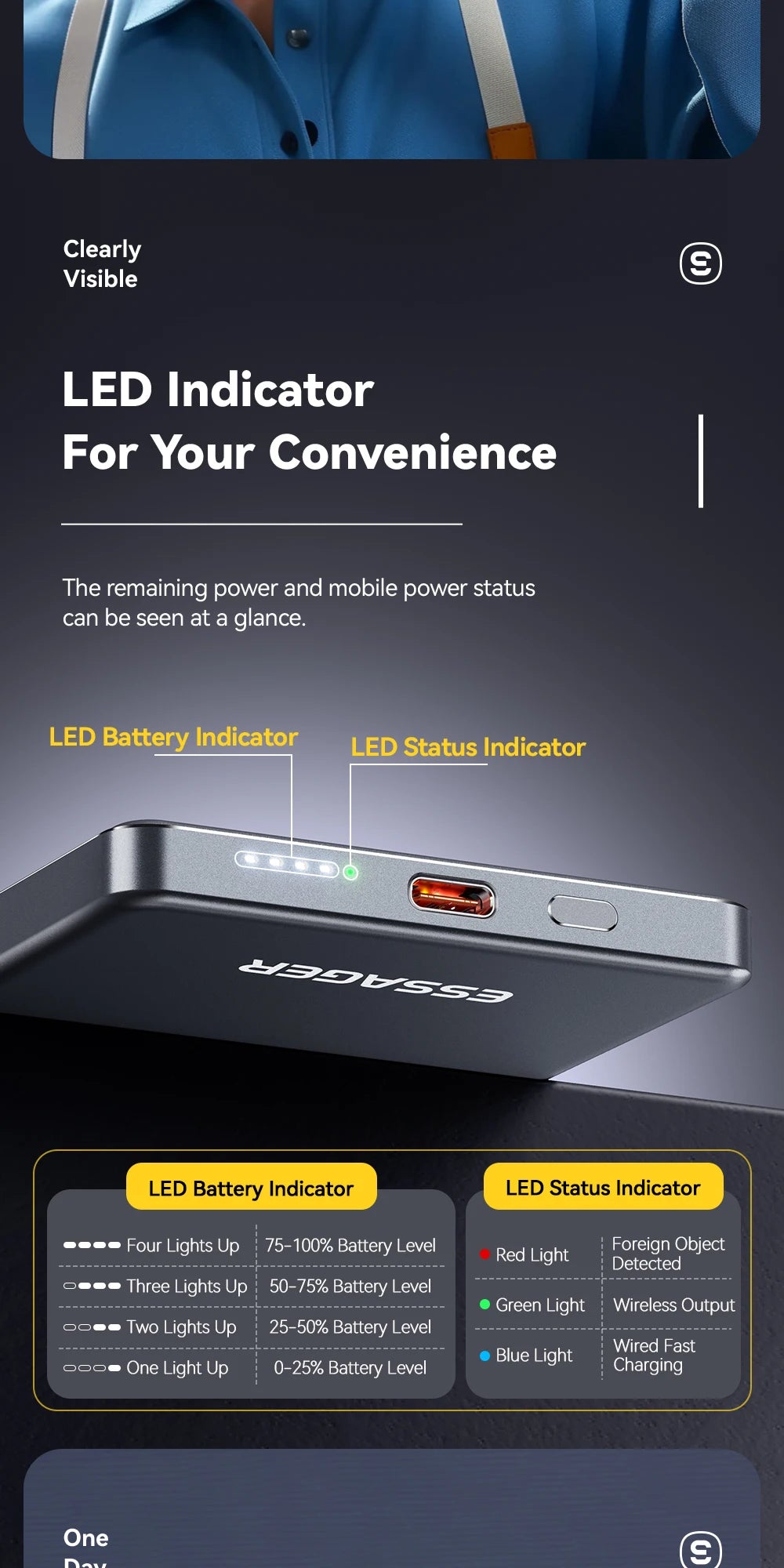 Essager 5000mAh MagSafe Power Bank for MagSafe iPhone 17, 16, 15 & 14