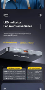 Essager 5000mAh MagSafe Power Bank for MagSafe iPhone 17, 16, 15 & 14