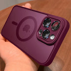 Magnetic Luxury Lens Protector Matte Translucent Case For iPhone 17 16 15 14 13 12 11 Pro Max For Magsafe Wireless Charger Cover