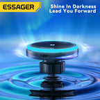 Essager Magnetic Car Phone Holder 15W Wireless Charger Stand For iPhone 17 16 15 14 Max Car Mount Charger for Magsafe LED Light