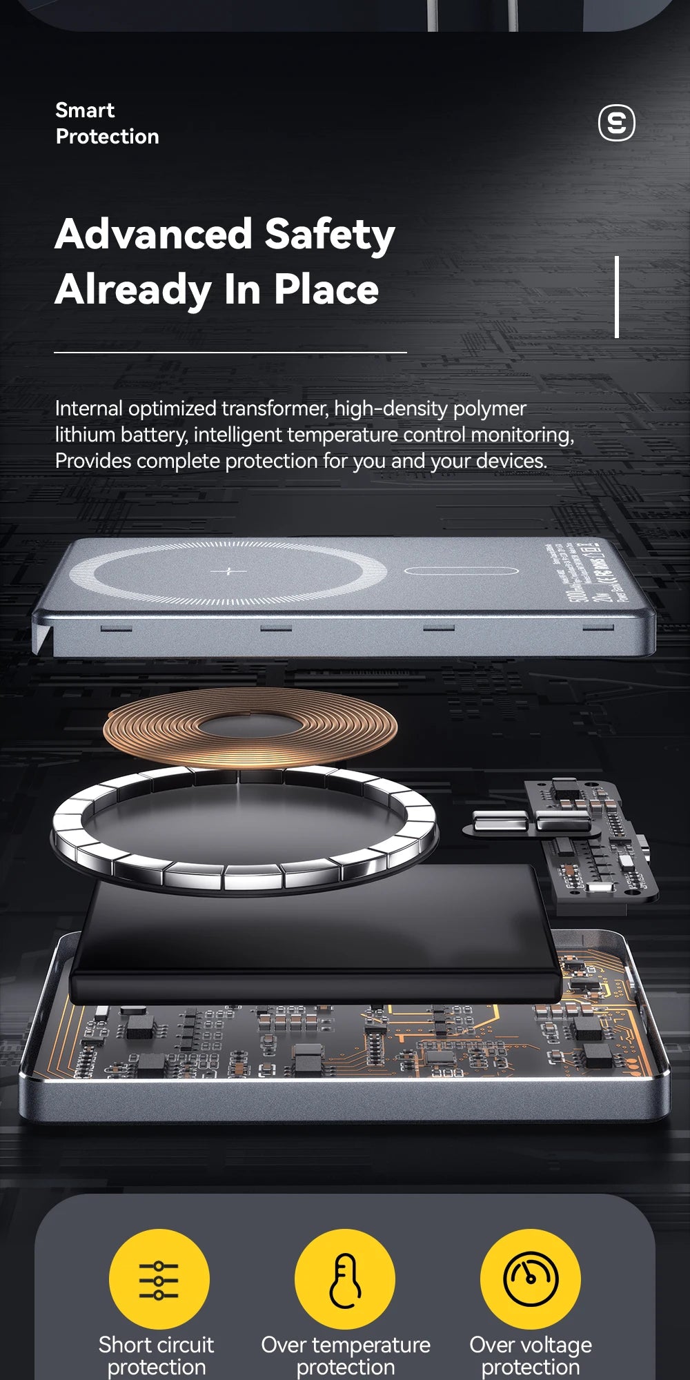 Essager 5000mAh MagSafe Power Bank for MagSafe iPhone 17, 16, 15 & 14