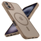 Luxury Frosted Phone Case For iPhone 16 15 14 13 12 11 Pro Max Plus 17 Air For Magsafe Matte Transparent Magnetic Cover