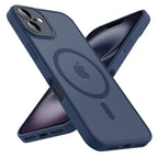 Luxury Frosted Phone Case For iPhone 16 15 14 13 12 11 Pro Max Plus 17 Air For Magsafe Matte Transparent Magnetic Cover